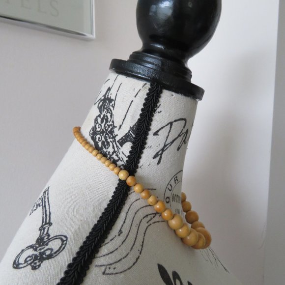 Vintage Beaded Wooden 18" Necklace - Picture 2 of 4